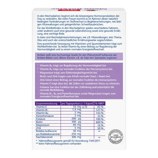 Doppelherz aktiv Meno Rotklee + Nachtkerzenöl + Biotin Rückseite