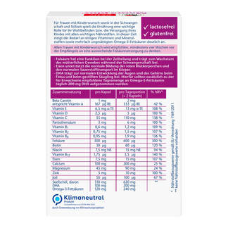 Doppelherz Mama plus mit DHA+Folsäure Kapseln Rückseite