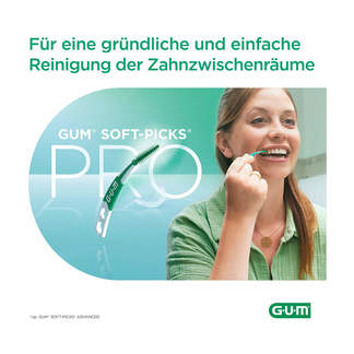 Grafik GUM Soft-Picks PRO Interdentalbüsten Large Für eine gründliche und einfache Reinigung der Zahnzwischenräume