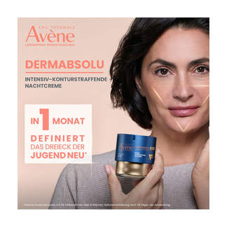 Grafik Avene DermAbsolu Intensiv-konturstraffende Nachtcreme Definiert das Dreieck der Jugend in 1 Monat neu*