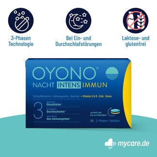 Infografik Oyono Nacht Intens Immun Tabletten Eigenschaften