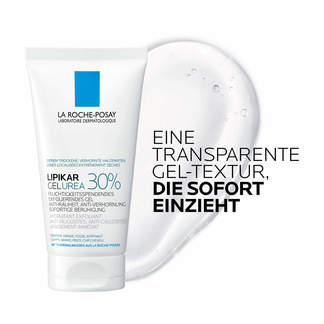 Grafik La Roche Posay Lipikar Gel Urea 30 % Transparente Gel-Textur, die sofort einzieht