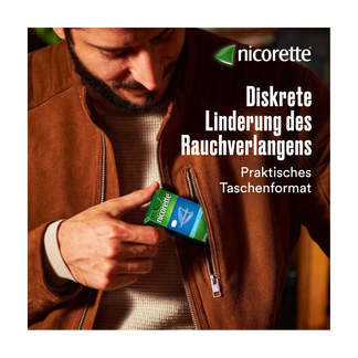 Grafik Nicorette Lutschtabletten 4 mg Nikotin Praktisches Taschenformat