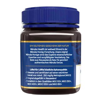 Manuka Health MGO 250+ Manuka Honig Seitenansicht