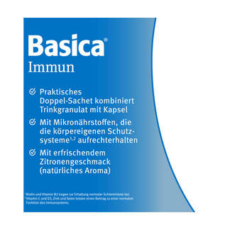 Grafik Basica Immun Trinkgranulat+Kapsel für 7 Tage Produkteigenschaften