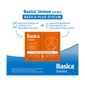 Grafik Basica Immun Trinkgranulat+Kapsel für 7 Tage Mit Basica-Plus-System