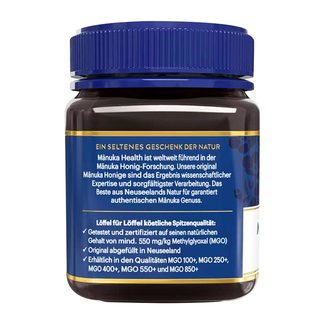 Manuka Health MGO 550+ Manuka Honig Seitenansicht