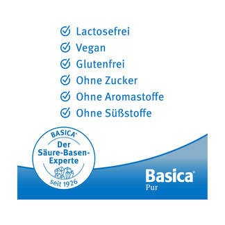 Grafik Basica Pur Pulver Lactose- und glutenfrei. Vegan. Ohne Zucker, Aroma- und Süßsstoffe.