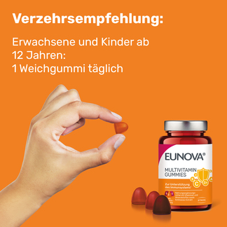 Grafik Eunova Multivitamin Gummies Verzehrsempfehlung