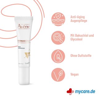 Infografik Avene DermAbsolu Filler Augenpflege Eigenschaften