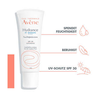 Grafik Avene Hydrance UV Feuchtigkeitscreme Produktmerkmale