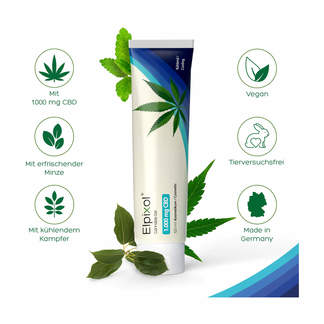 Grafik Elpixol Kühlendes Cannabis Gel 1000 mg CBD Produktvorteile