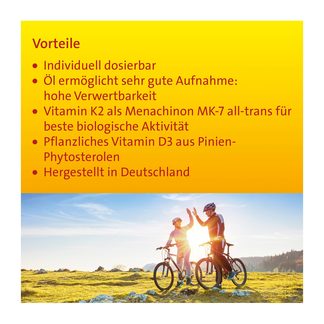 Grafik Vitamin D3 K2 Hevert Bioaktiv Öl Vorteile