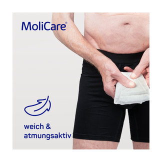 Grafik MoliCare Premium Men Pad 2 Tropfen Weich und atmungsaktiv