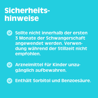 Grafik Silomat Hustenlöser Ambroxolhydrochlorid 30 mg/5 ml Sirup Sicherheitshinweise