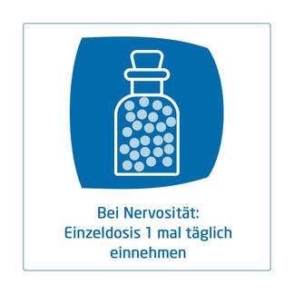 Grafik Calmedoron Mischung Bei Nervosität: Einzeldosis 1 mal täglich einnehmen