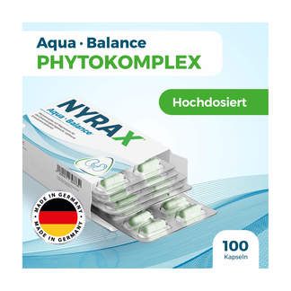 Grafik Nyrax Aqua Balance Phytokomplex während Entwässerungs-Kuren Hochdosierter Phytokomplex