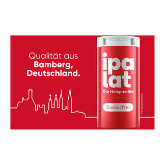 Grafik Ipalat Halspastillen zuckerfrei Qualität aus Bamberg