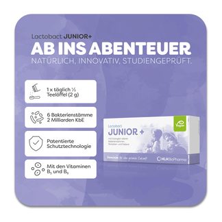 Grafik Lactobact Junior 7 Tage Packung Eigenschaften