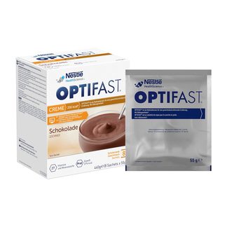 Optifast Creme Schokolade Pulver Verpackung mit Sachet