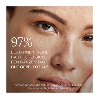 Grafik Weleda 48H Hydration Creme-Gel 97% bestätigen, dass sich die Haut den ganzen Tag gut gepflegt anfühlt