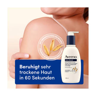 Grafik Aveeno Skin Relief Body Lotion Beruhigt sehr trockene Haut in 60 Sekunden