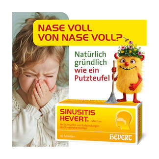 Grafik Sinusitis Hevert Tabletten Zur Anwendung bei verstopfter Nase