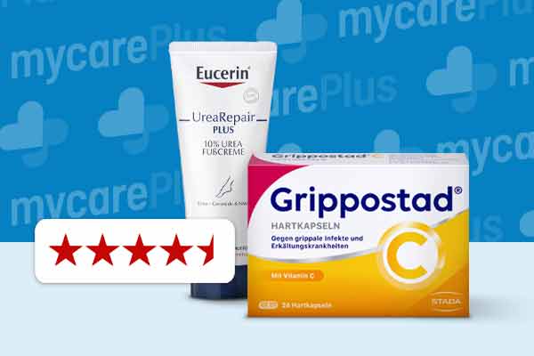 Sichern Sie sich 500 PlusHerzen* für Ihre Produktbewertung als mycarePlus Mitglied!