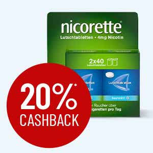 Nicorette Produkte kaufen und 20%* vom Hersteller zurück