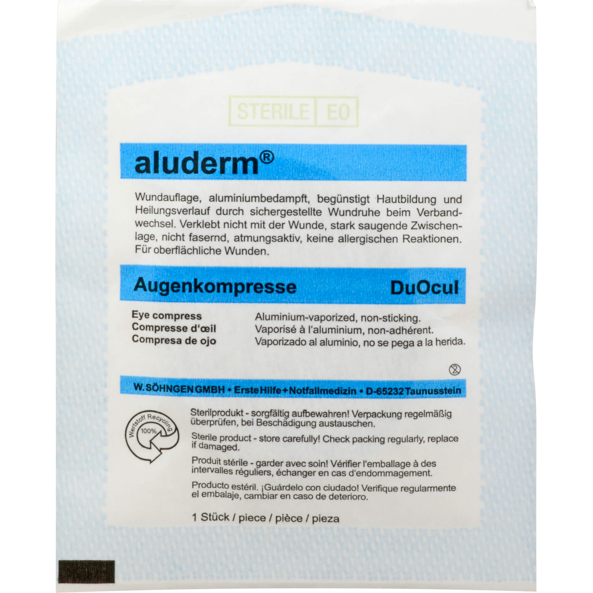 Aluderm Augenkompresse Duocul Steril - None