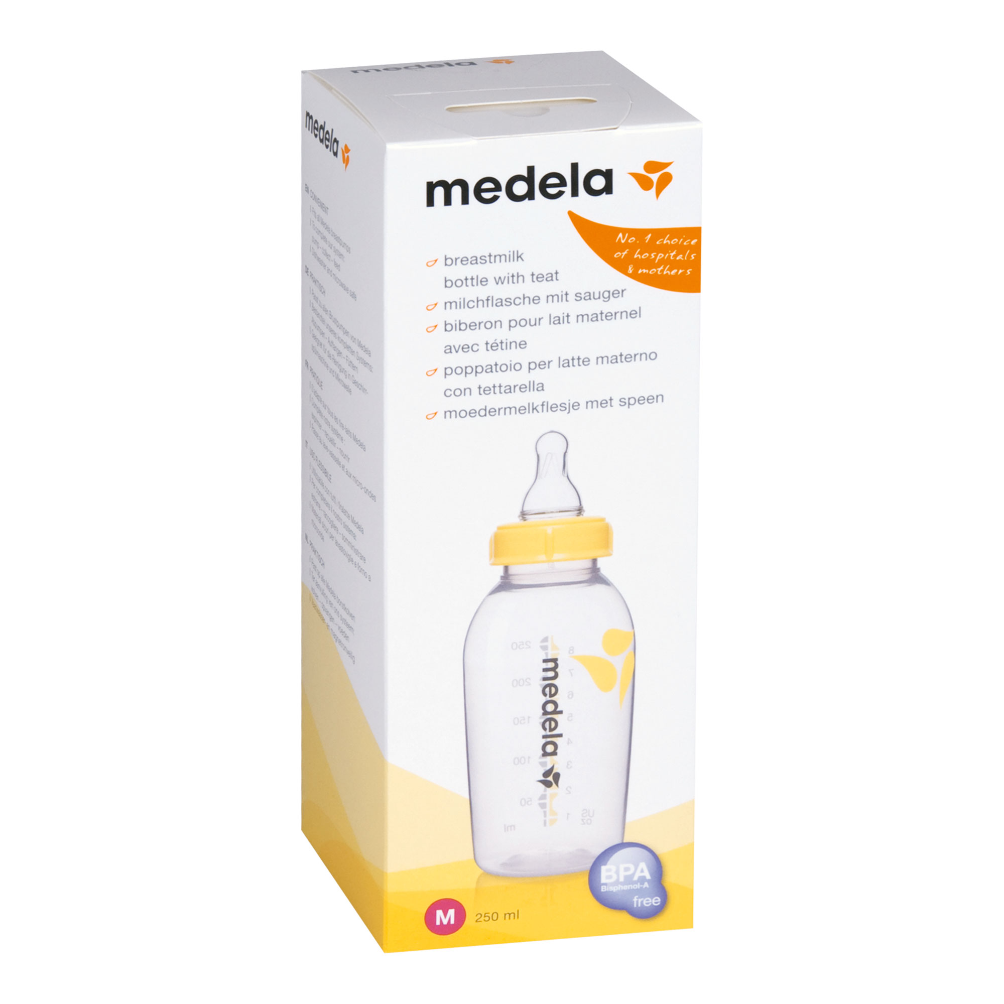 Medela Milchflasche 250 ml mit Sauger Größe M