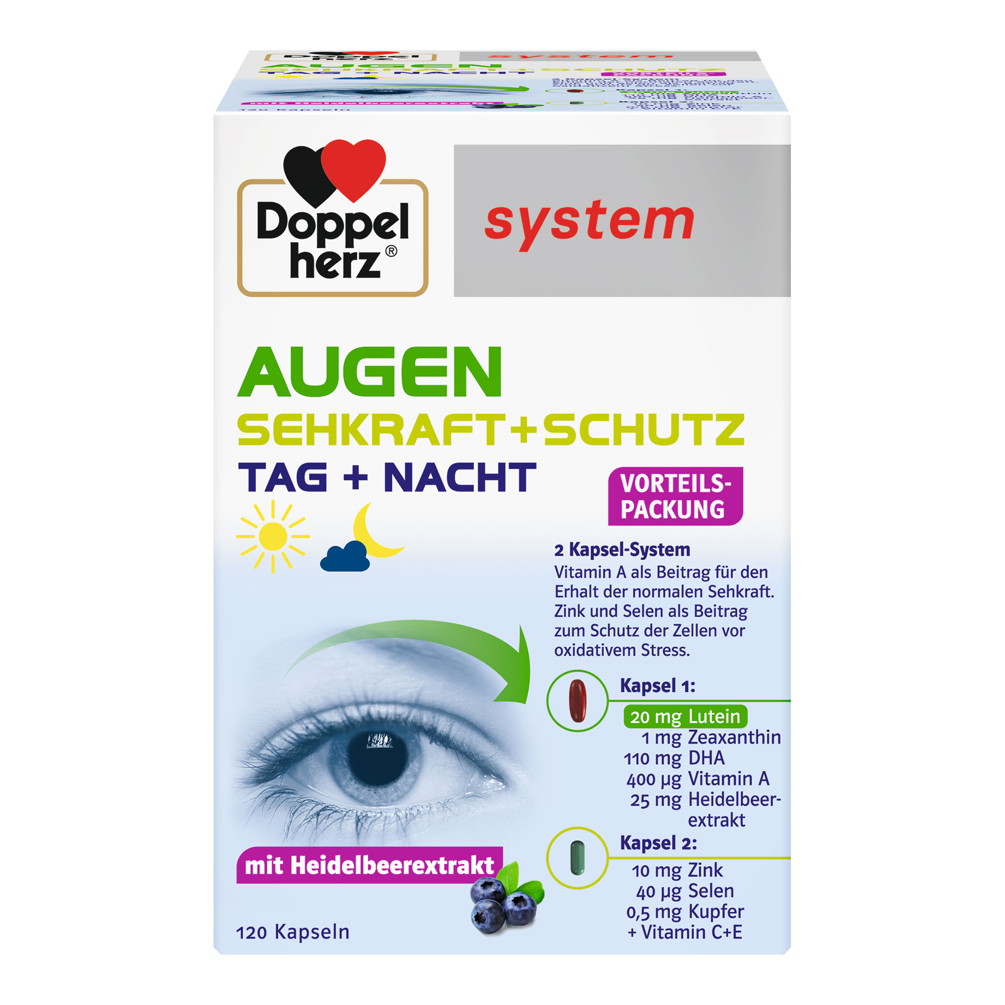 Doppelherz System Augen Sehkraft+Schutz Kapseln - None