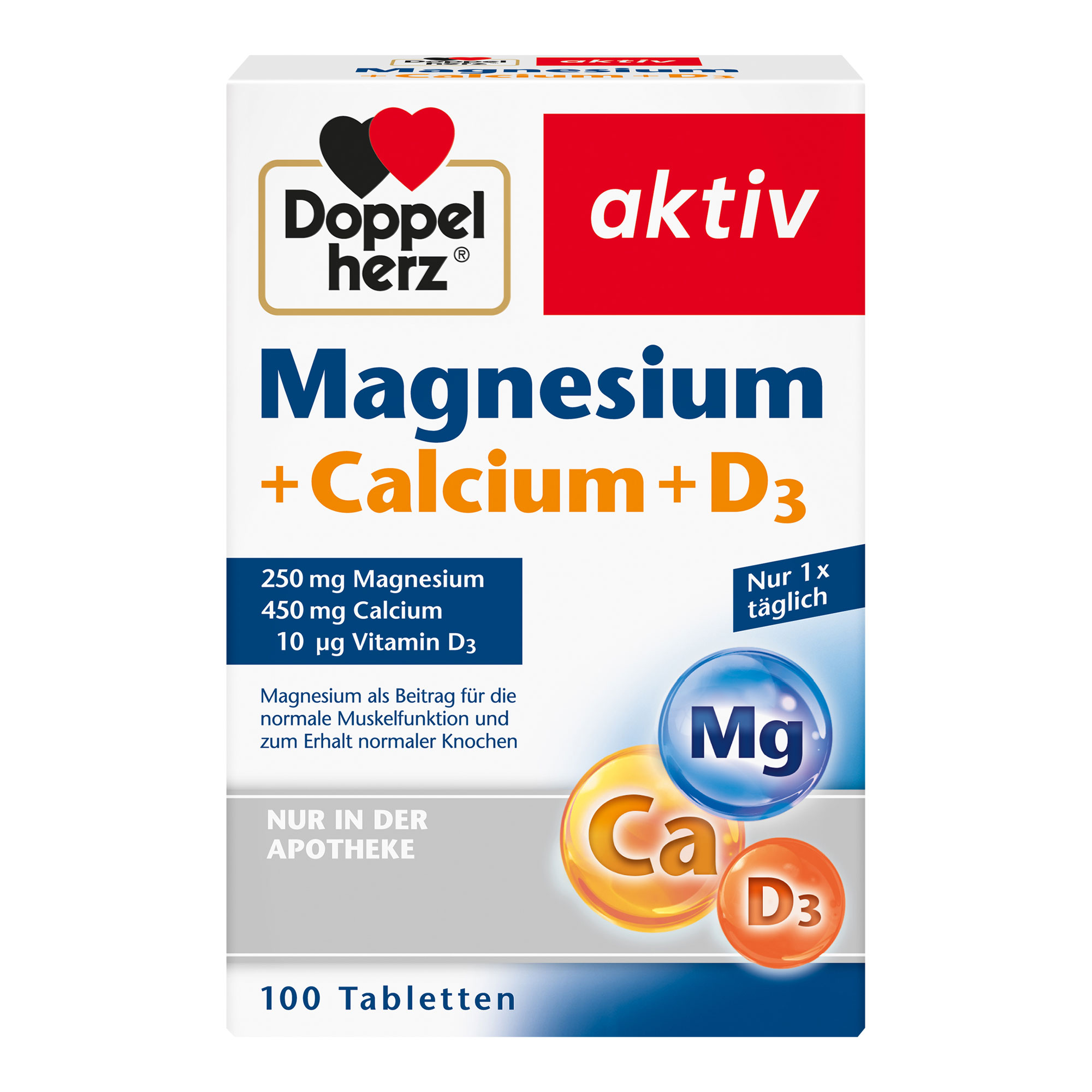 Doppelherz Aktiv Magnesium + Calcium + D3 - None