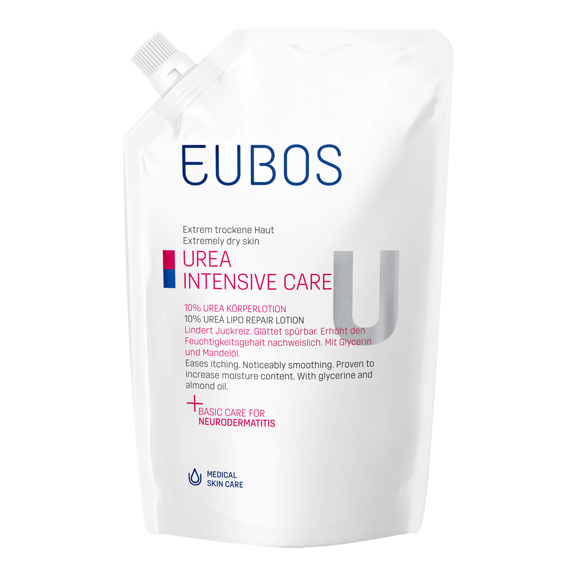 Eubos Trockene Haut Urea 10% Körperlotion Nachfüllbeutel