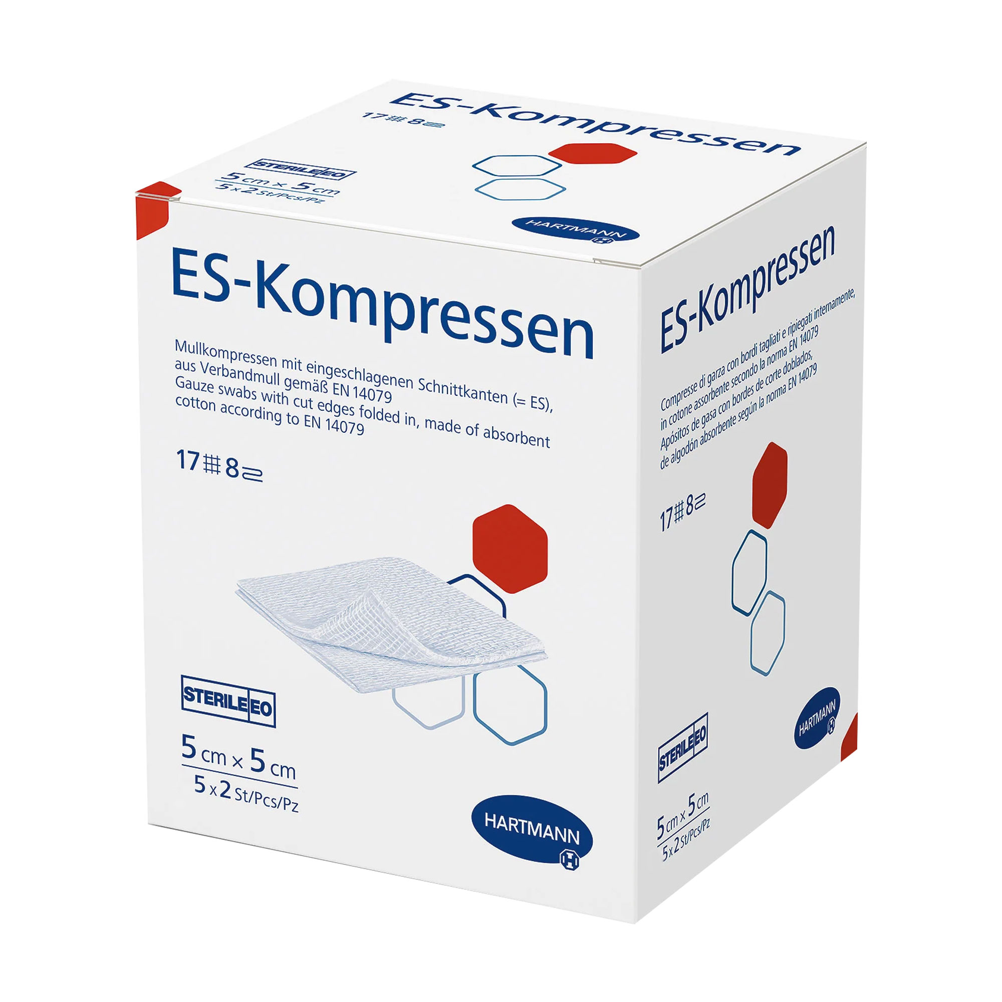 Es-Kompressen Steril 5X5 Cm 8Fach - None