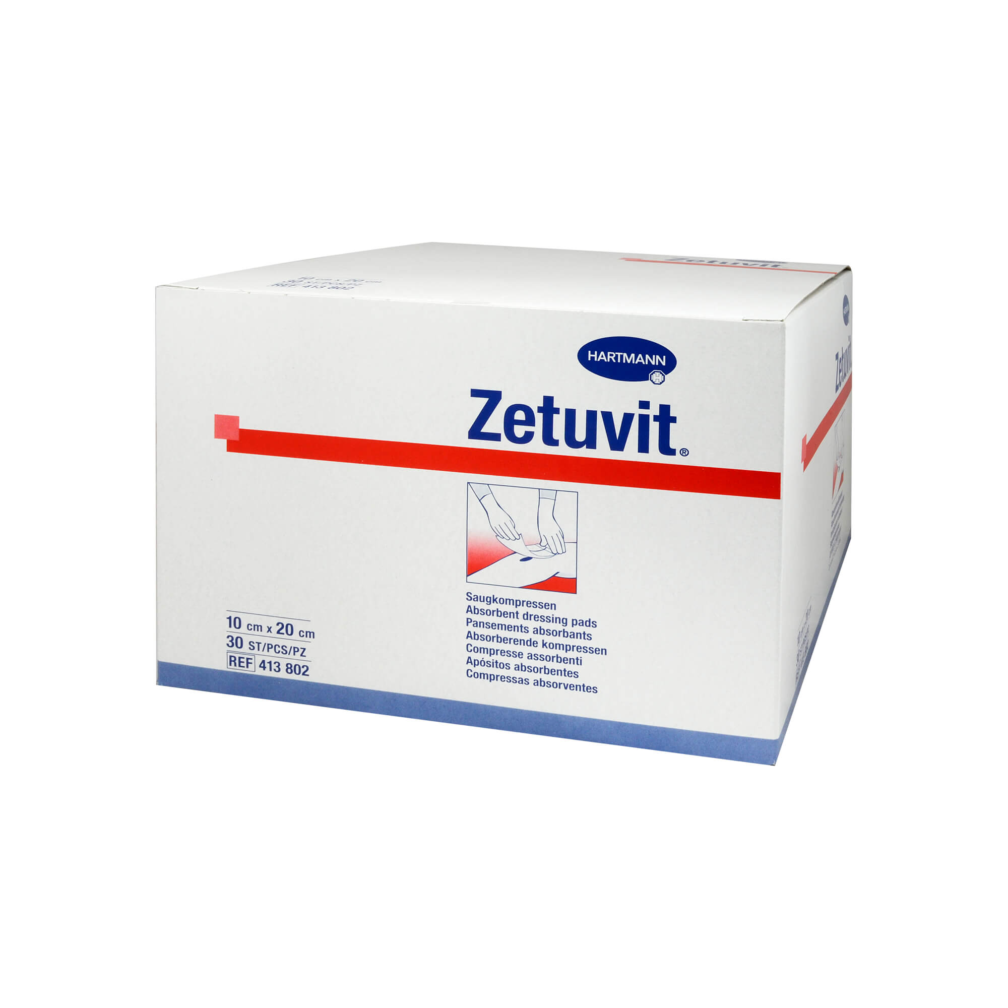 Zetuvit Saugkompresse unsteril 10x20 cm