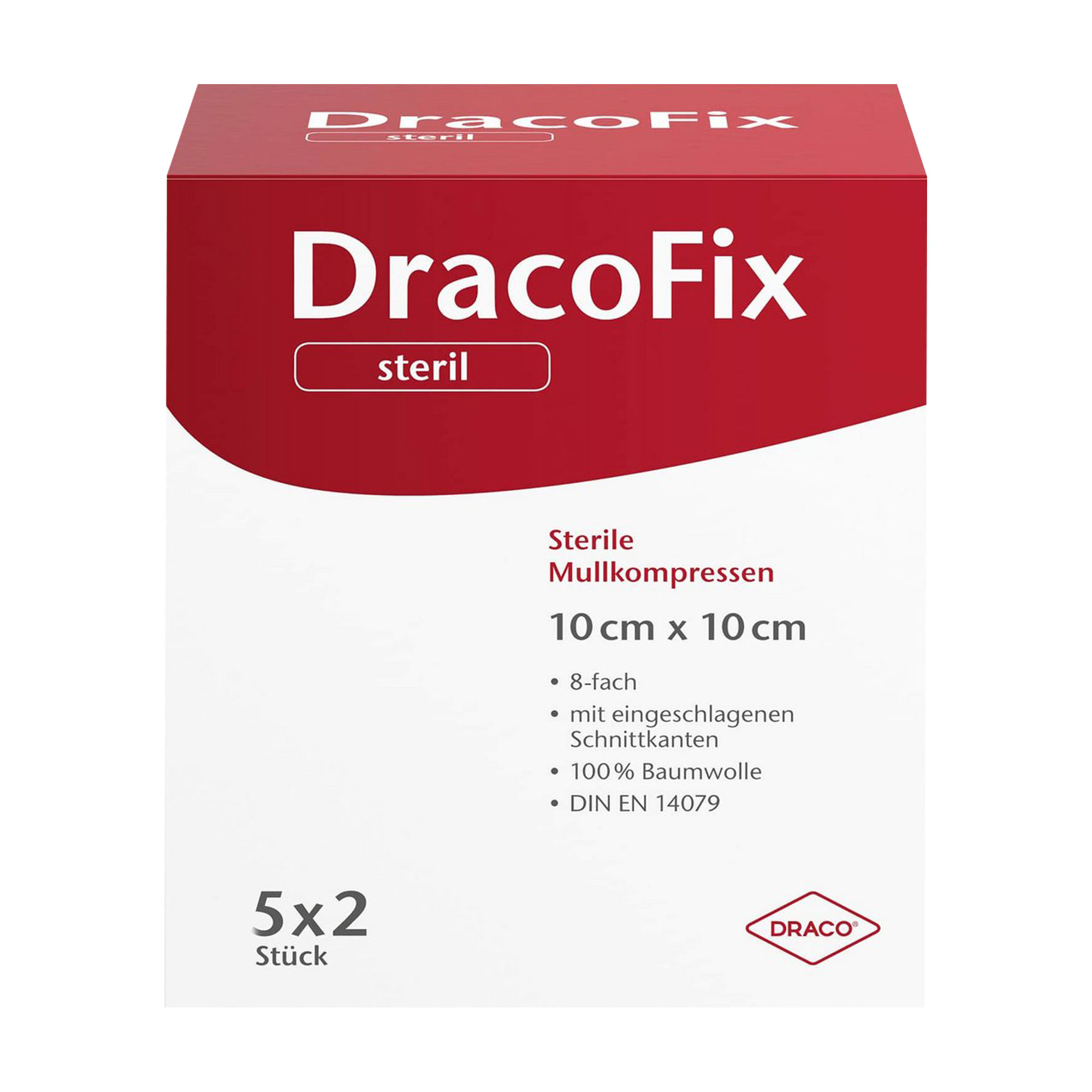 Dracofix Mullkompressen 10 X 10 Cm Steril, 8Fach - None