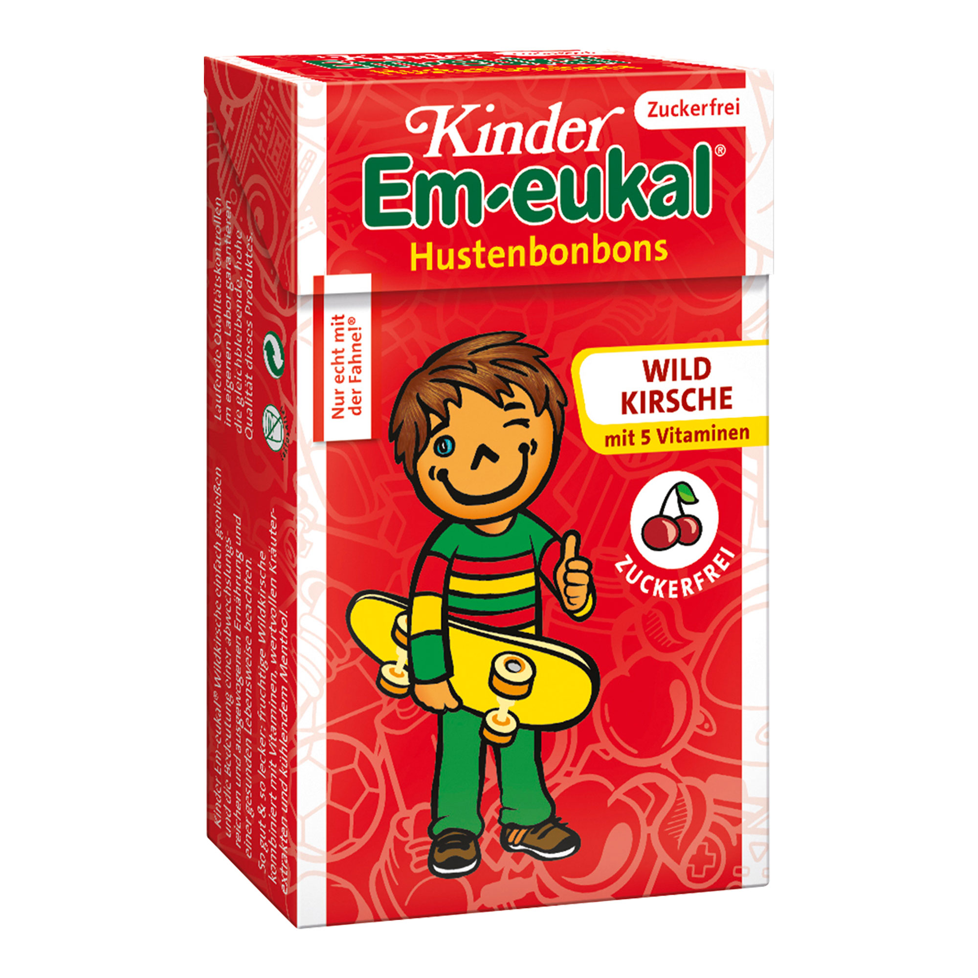 Kinder Em-Eukal Wildkirsche Zuckerfrei Pocketbox - None