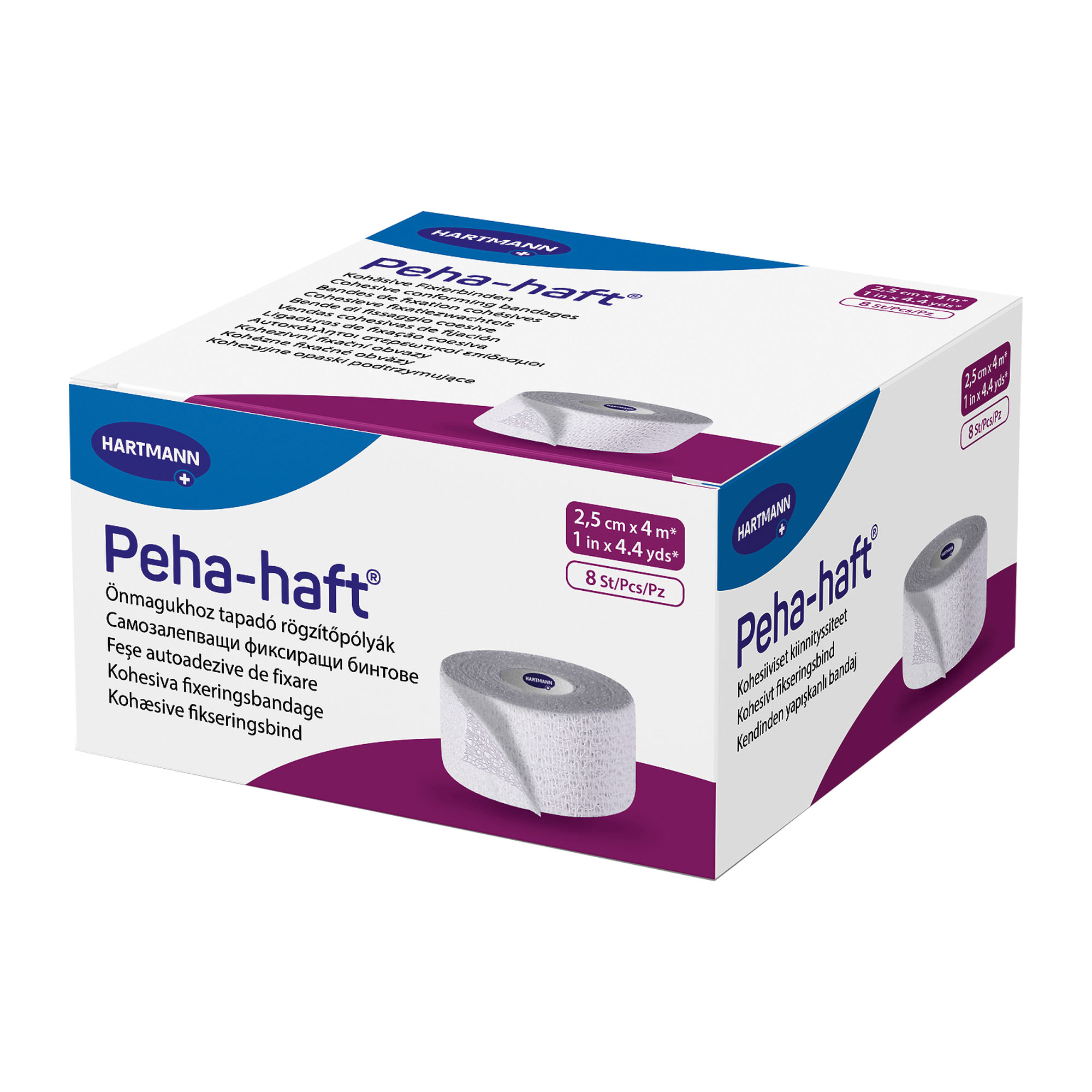 Peha-Haft Fixierbinde latexfrei 2,5 cmx4 m 8 St Binden