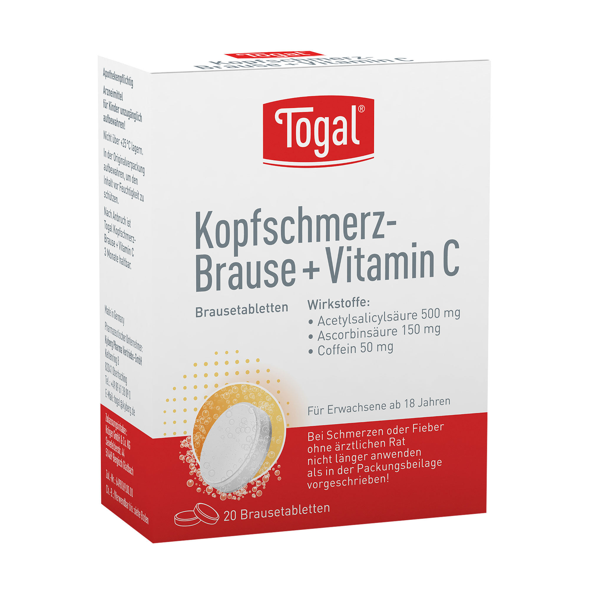 Togal Kopfschmerz-Brause + Vit. C Brausetabletten - None