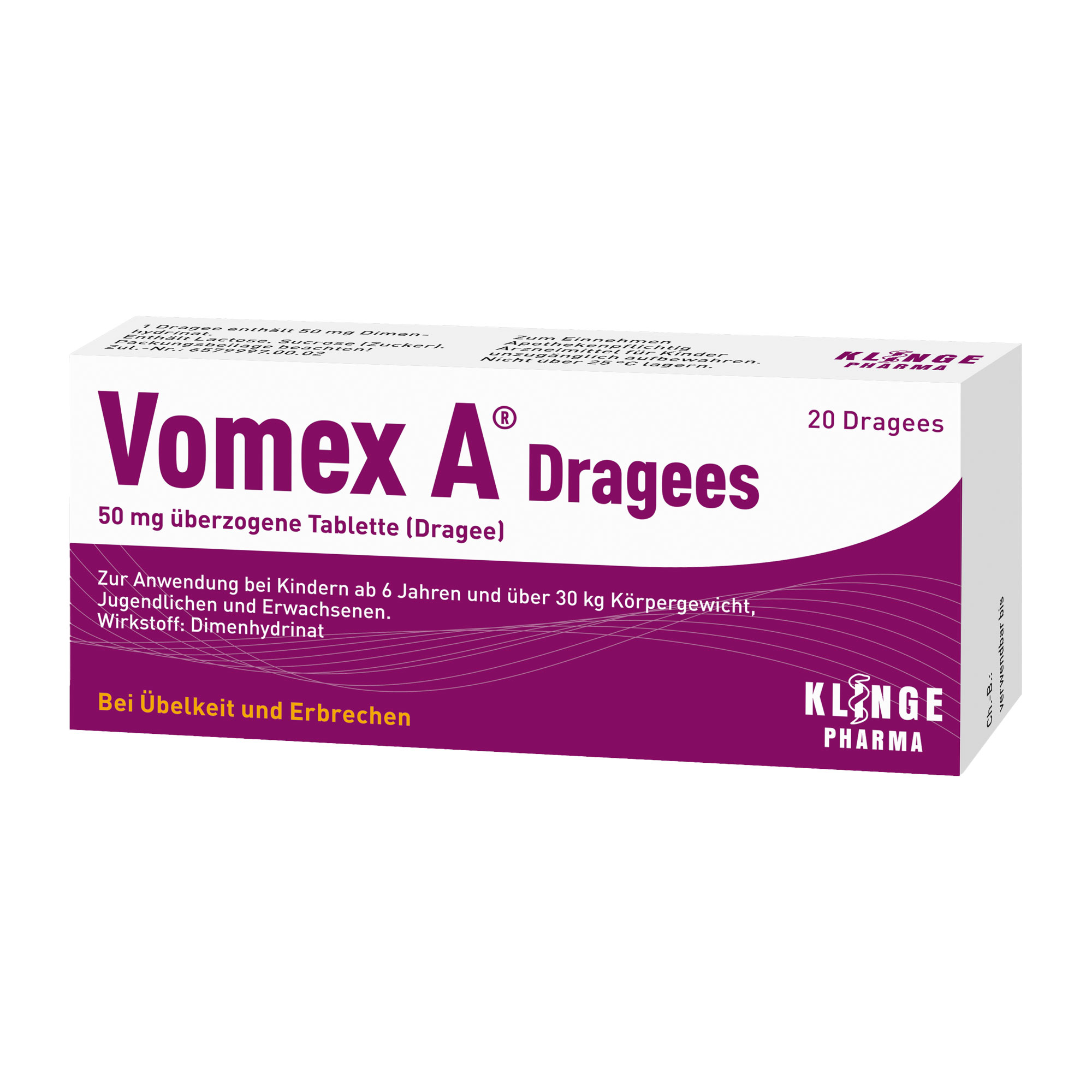 Vomex A Dragees 50 Mg Überzogene Tabletten - None