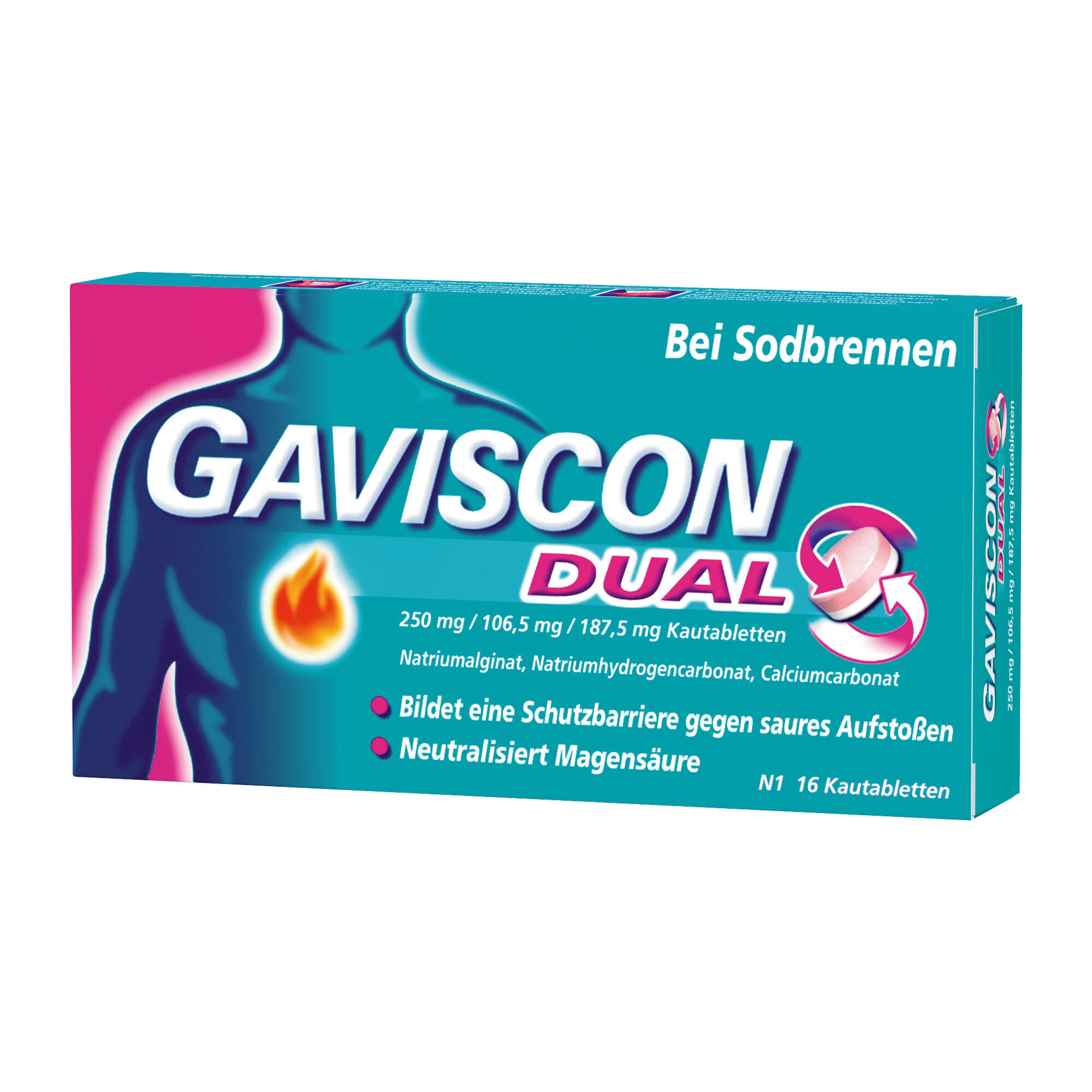 Gaviscon Dual Kautabletten Bei Sodbrennen - None