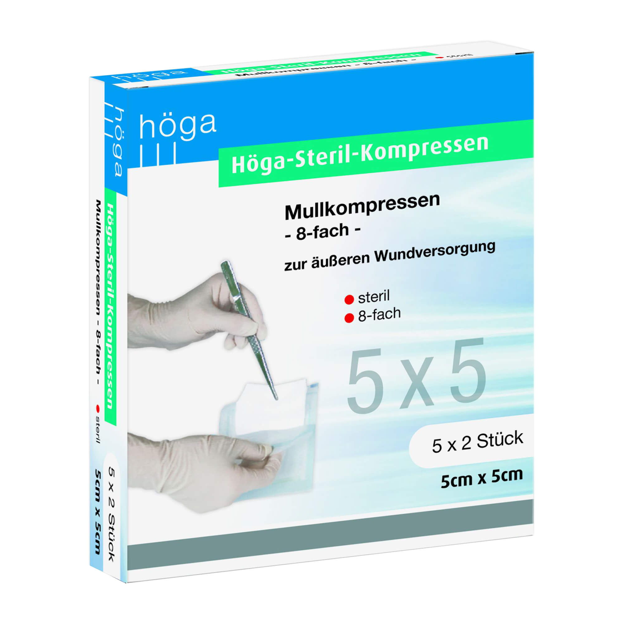 Höga Steril Kompressen 5 X 5 Cm 8 Fach - None