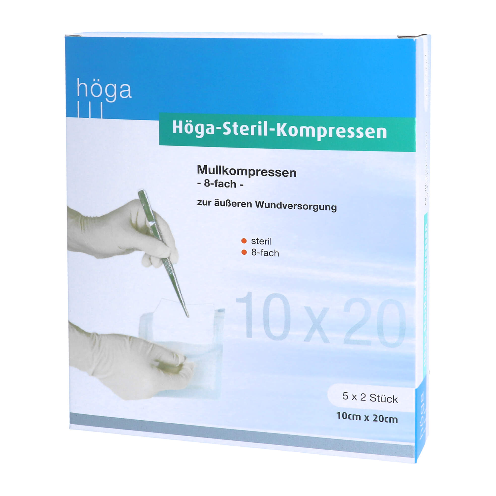 Höga Steril Kompressen 10 X 20 Cm 8 Fach - None