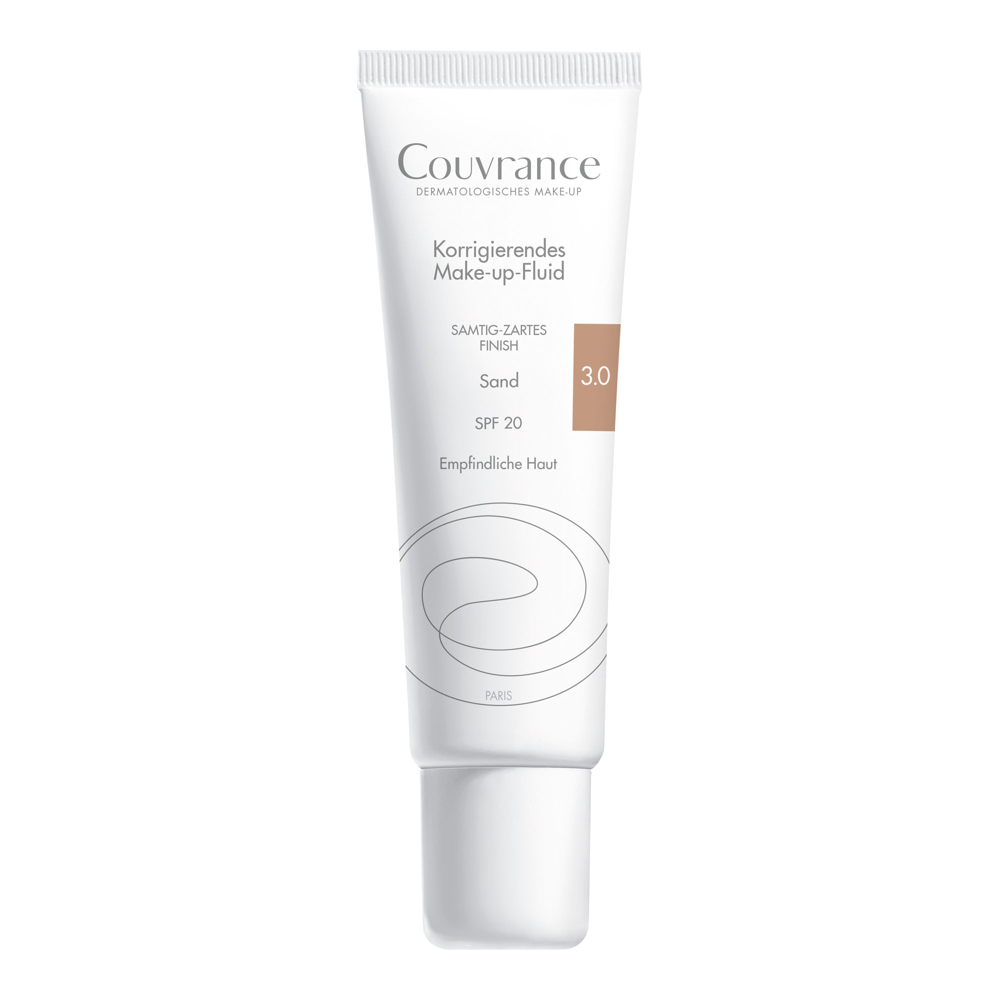 Avène Couvrance Fluid Foundation Corrector flüssiges deckendes Make-up SPF 20 Farbton 3.0 Sand 30 ml