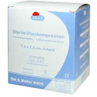 Vlieskompressen 7,5x7,5 cm steril 6fach