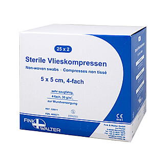 Vlieskompressen 5x5 cm steril 4fach