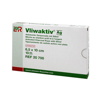 Vliwaktiv AG Aktivkohle Tampon.m.Silber 6,5x10 cm 10 St Tamponaden