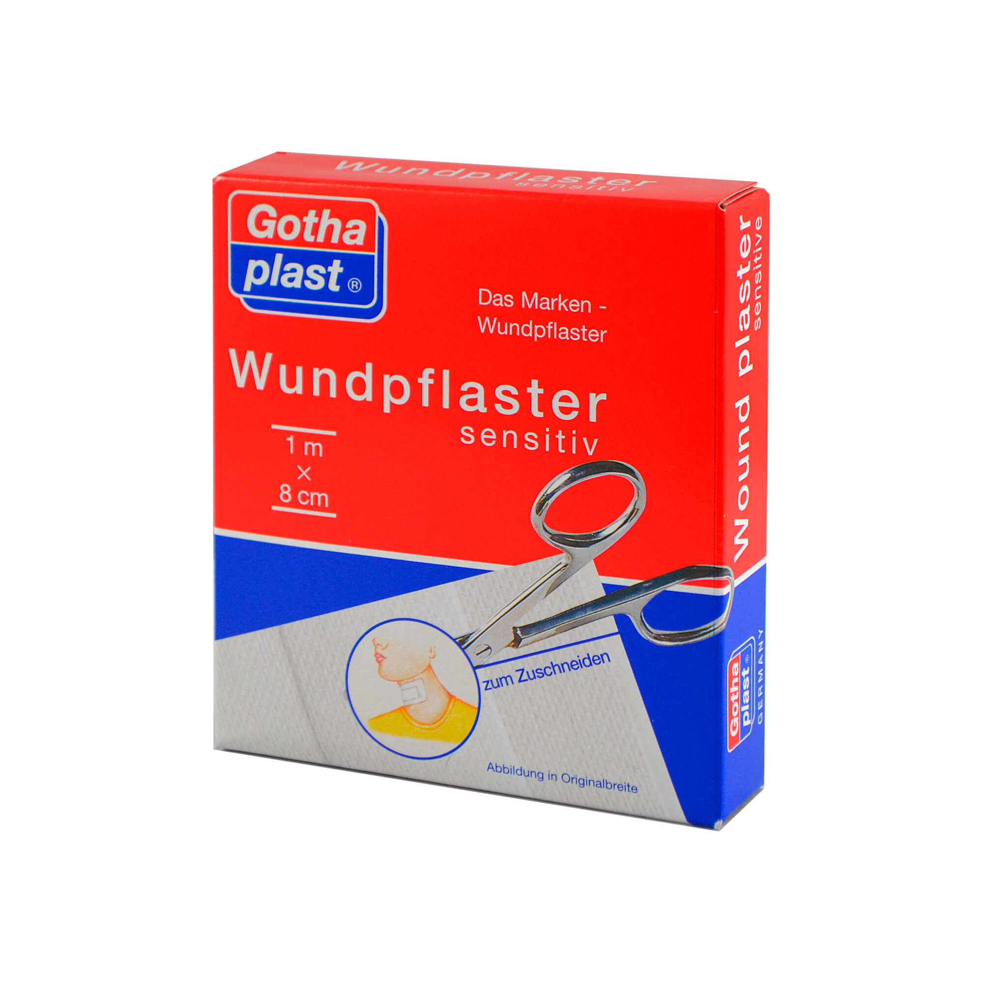 Gothaplast Wundpflaster Sensitiv 8Cm X1M Geschnitten - None