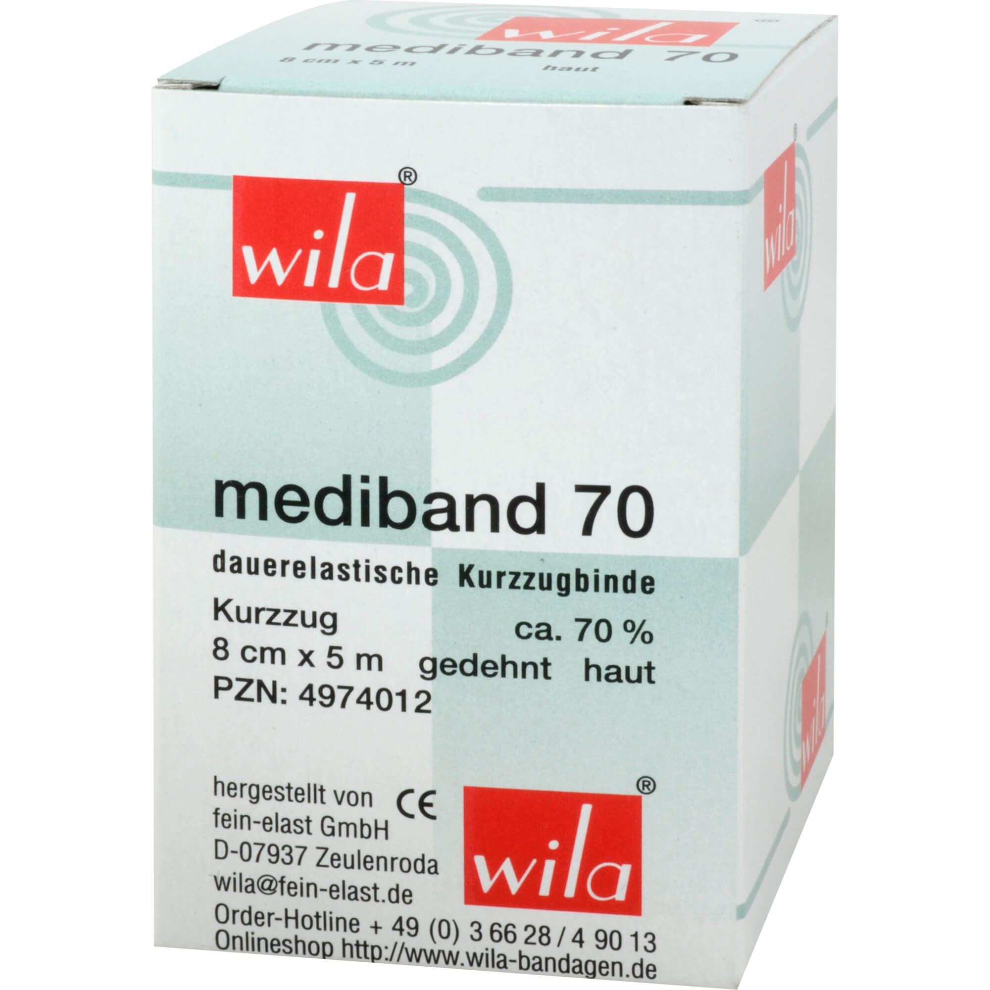 Mediband 70 Kurzzugbinde 8 Cm X 5 M Hautfarben - None